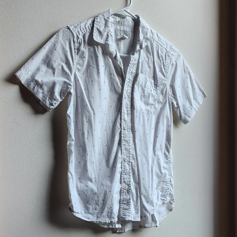 Children's Place White Button Down Shirt Size 10/12